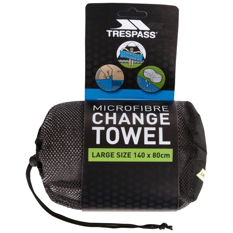 Trespass Uni Transfix Schnelltrocknendes Mikrofasertuch, Storm Grey, One Size EU