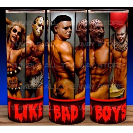 Unbranded I like Bad Boys - Michael - Beetlejuice - Freddy - Jason Cup Mug Tumbler 20oz