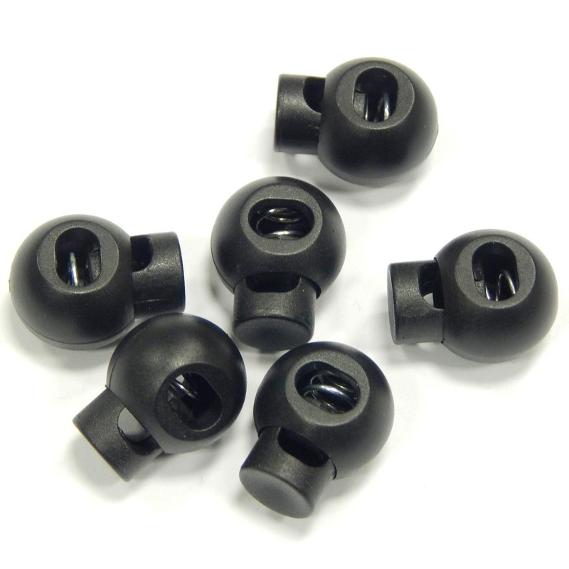 Pack of 10 Cord Locks, Cord Clamp, Black, Ideal for