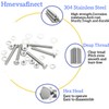 Hmevsafinect 304 Stainless Steel Nuts and Bolts Set, 1/4''-20 x