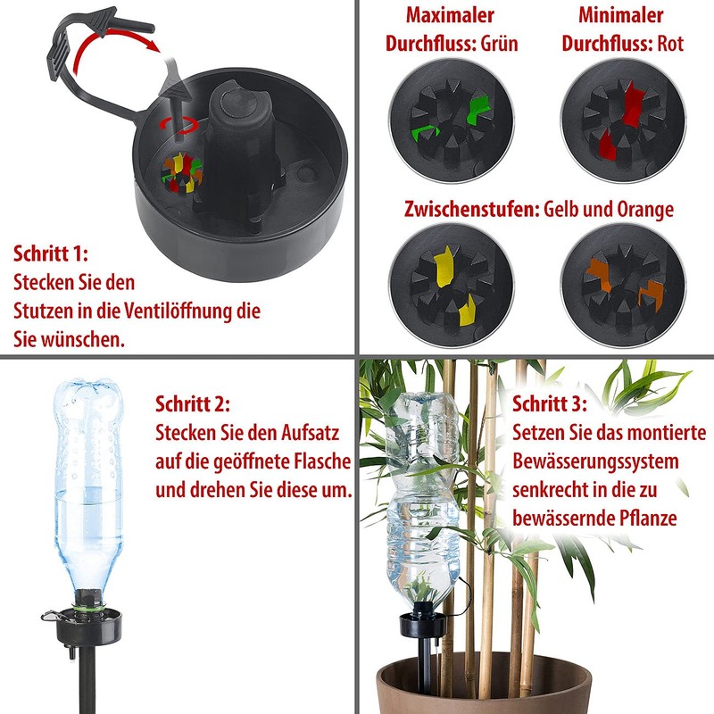 Royal Gardineer Watering Bottle: XXL Plant Watering System, 6 Adjustable