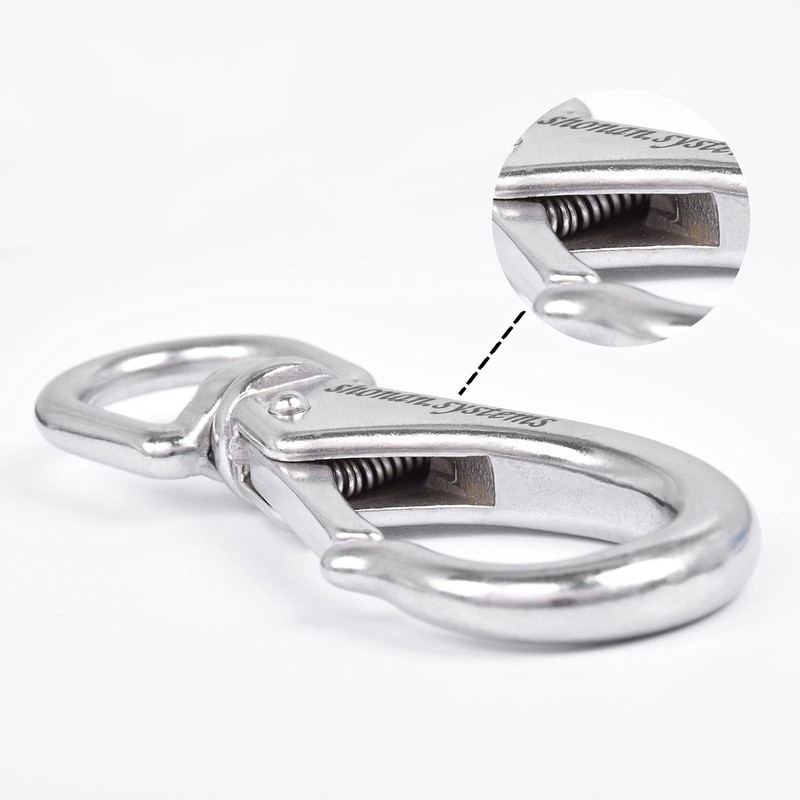 SHONAN Large Stainless Steel Swivel Snap Hooks, 2 Pack 4.6