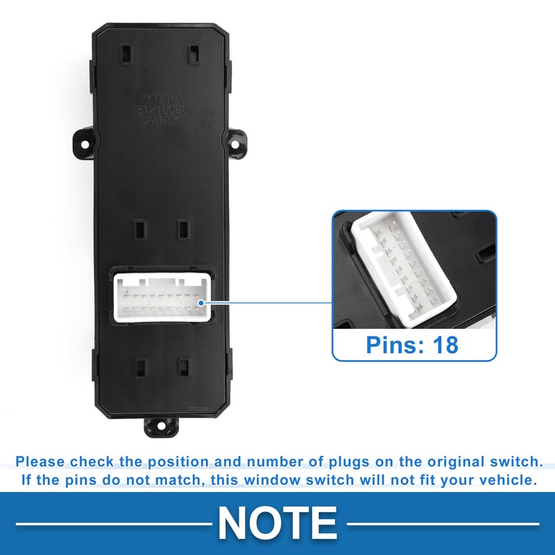 A ABSOPRO Power Window Switch No.93571D3000 Front Left Driver Side