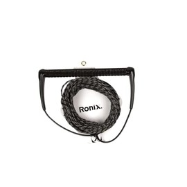 Ronix Combo 4.0 Hide Grip Wakeboard Handle, 1.15 in. Diameter w/75ft. 5-Sect. Solin Rope, Black