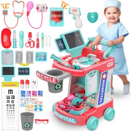 Doctor Kit for Kids - Pretend Doctor Playset for Toddlers with Stethoscope - Medical Play Set Toy for Boys Girls - Kids Doctor Kit for 3 4 5 6 7 8 9 Year Old - Christmas Birthday Gift