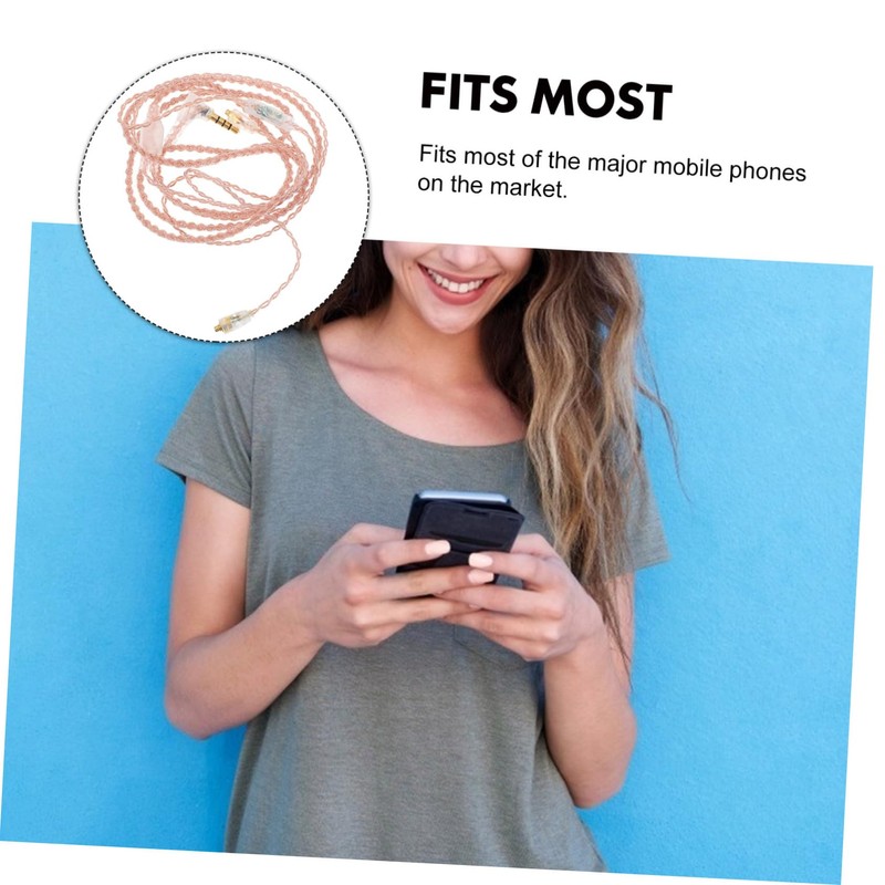 Gatuida 5pcs Earphone Cable Mic Control Flexible Headset Line for