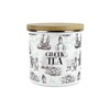Purely Home Asian Scenes Ginger Tea Canister - White Metal