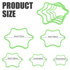 PEUTIER 5pcs Aquarium Floating Plant Rings, Foam Floating Plant Corral Flower Shaped Fish Feeding Rings Fish Tank Duckweed Food Ring for Intercepting Floating Plants (Green)