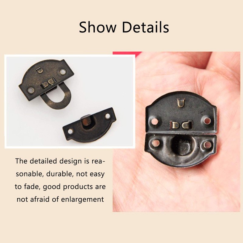 Size Locking Hinges Retro Style Jewellery Clasp Design Decorative Antique