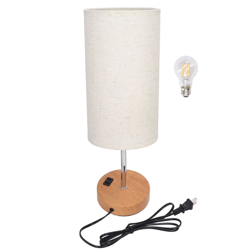 Touch Control Table Lamp Metal and Cloth USB Charging Three