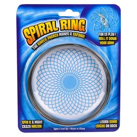 Chochkees Spiral Ring Toy, Flow Spinner Arm Toy, Energy Kinetic Educational Spring Toy, Multi Sensory Interactive 3D Shaped Flow Ring, 4.75" (2-Pack)