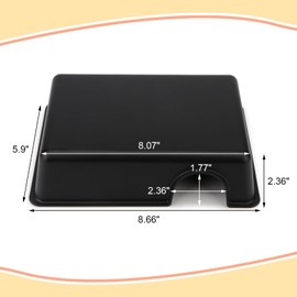 Hypeety 2PCS Reptile Hide Box Small Animal Hideaway Black Hides with Texture Help Peeling for Snakes Lizards Leopard Gecko (M)