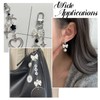 Ornazy 50Pcs White Imitation Pearl Aesthetic Spacer Beads Elegant Bow