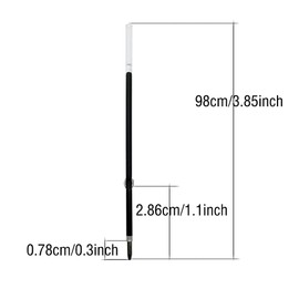 AIYAYI 30 Pieces Pen Refills Ink Ballpoint Pen Refill 3.85 Inch Replacement Ink Refill Bulk for Retractable Pens Office School Supplies, Medium Point(Blue3.85)