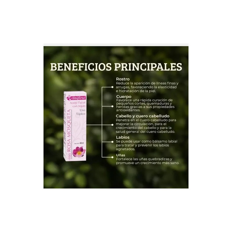 Aceite De Rosa Mosqueta Y Argán 100% Puro 40ml 2pack