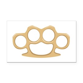 CafePress Brass Knuckles Rectangle Car Bumper Magnet