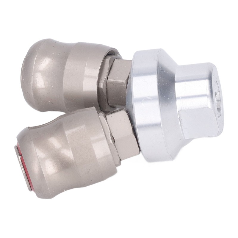 Air Hose Splitter 2 Way Carbon Steel Automatic Pneumatic Quick