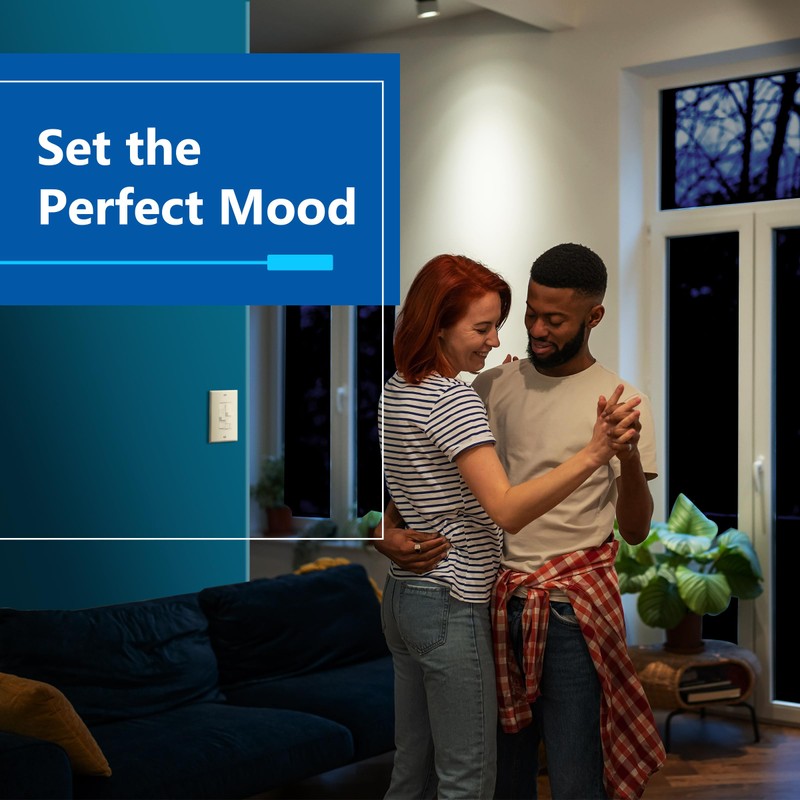 LIDER Combination Dual Dimmer Light Switch Control, 2 Sliding Light