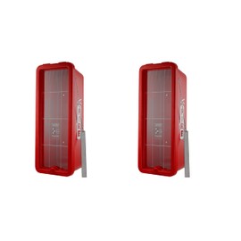 2 Pack! White Surface-Mounted Fire Extinguisher Cabinet with Hammer Attachment for 5 lb. Fire Extinguisher Box Outdoor Fire Cabinet Mounted Extinguisher Cabinet Fire Extinguisher Cover