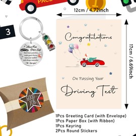 Passed Driving Test Card, New Driver Just Passed Driving Test Gifts, Congratulations On Passing Your Driving Test Keyring, Passing Driving Test Card