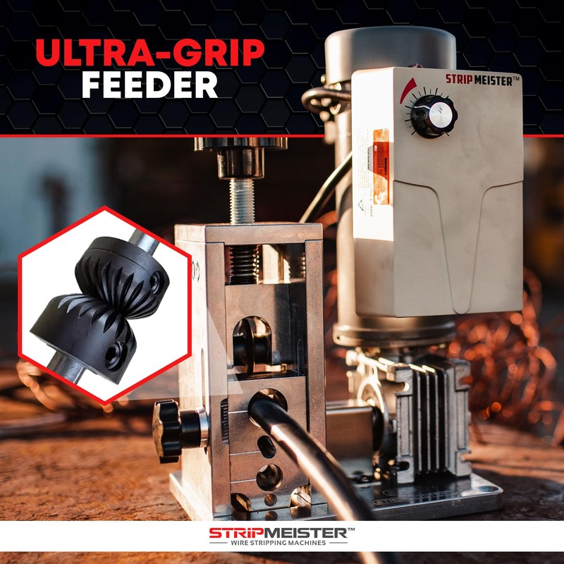 StripMeister E350x/E500 Pro Ultra-Grip Feeder Replacement - Feeder & Shaft