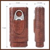 3 cigars Cedar Wood Lined Portable Cigar Humidor Box with