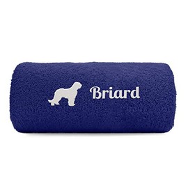 Siviwonder Briard Paw Dog Embroidery Deluxe Towel