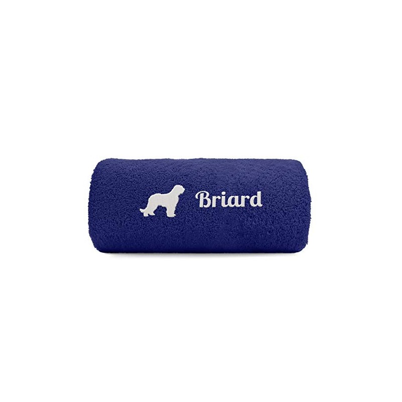 Siviwonder Briard Paw Dog Embroidery Deluxe Towel