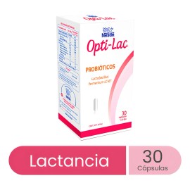 Caja De Probióticos Opti-lac Lactobacillus X30 Capsulas Sabor Tableta sin sabor