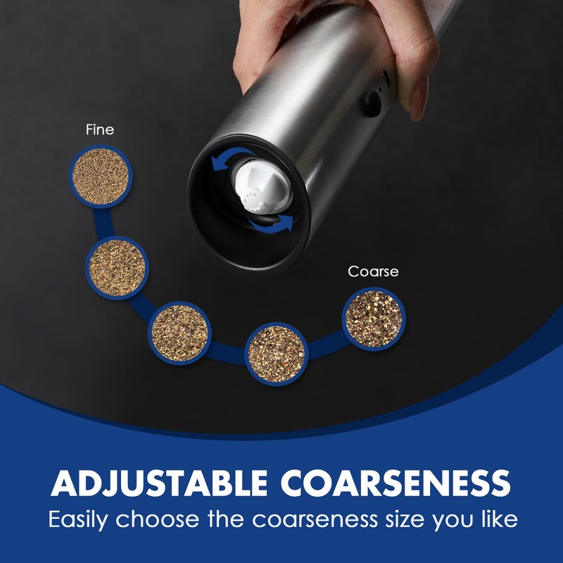 Vzaahu Gravity Electric Pepper and Salt Grinder Set of 2