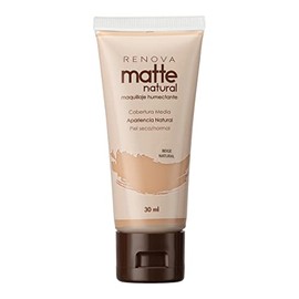 Renova Base de Maquillaje Liquido Matte Natural, color Beige Natural, 30 ml                                                                           