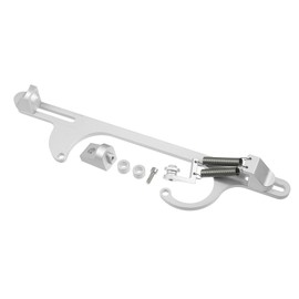 X AUTOHAUX 1 Set Aluminum Alloy Throttle Cable Bracket Kit Adjustable Replacement for 4150 4160 Series Carburetor Silver Tone