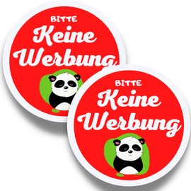 No Advertising Sticker Panda Letterbox Sticker Please Pack of 2 Funny Postbox Anti Advertising Sticker Funny Animal Motif for Outdoor Indoor Weather Resistant