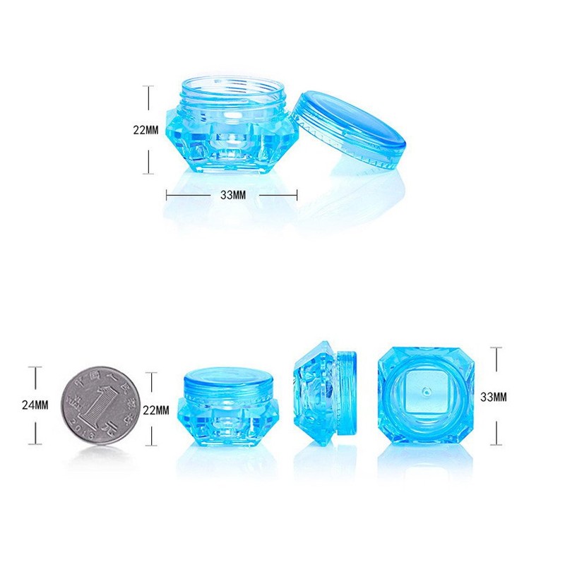 Wowlife 60Pcs 5 Gram/5 ML Cosmetic Sample Empty Container Diamond
