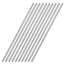 sourcing map Pack of 10 Full Round Rods Stainless Steel Rods 4 mm x 300 mm 304 Stainless Steel for DIY
