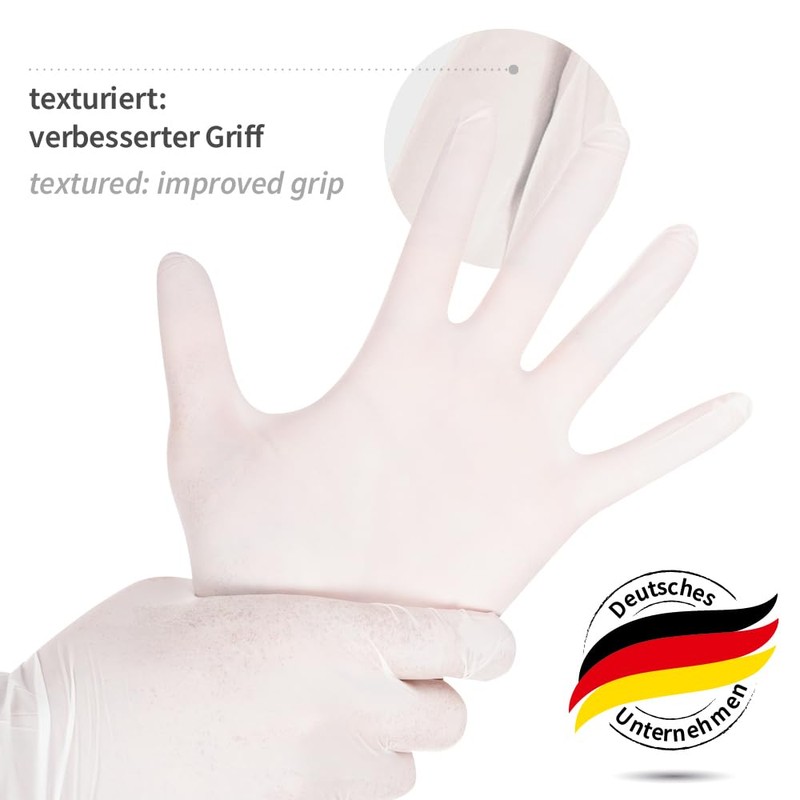 'Franz Mensch 27009 Nitrile Glove Safe Light Hygo Grade –
