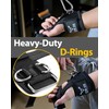 2-in-1 Weight Lifting Straps with D Ring, 7mm Neoprene Padded