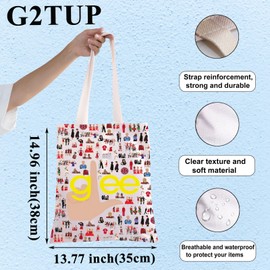 G2TUP Terri & Will Musical Canvas Tote Bag Rachel Berry Fans Gifts Musical Comedy Inspired Shoulder Bag Sue & Artie Merch, G-ee Tg, Large, Tote Bag