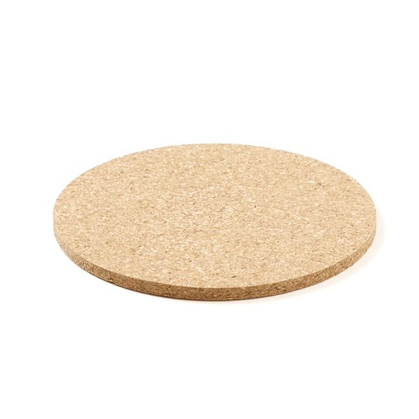 Good-L Cork Coasters Round (Non-Rough W Polished) (Diameter 3.5 inches (90 mm), Thickness 0.1 inches (3.5 mm), Pack of 6