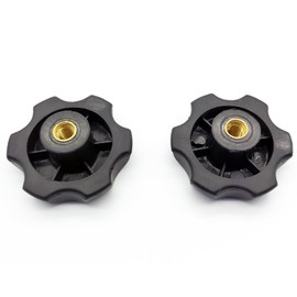 Wheelchaor knob, Spreader Bar Knob, Adjustable Antifolding Spreader Bar Knob, M8 (5/8") thread, compatible with most brands of Reclining Wheelchairs, universal replacement parts, (1 pair, black)