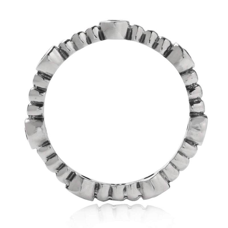 Genuine London Blue Topaz 925 Sterling Silver Stack/Stackable Ring Size