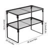 Tomorotec [2 Pack] Stackable Kitchen Storage Shelf Rack, Foldable Spice