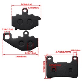 Brake Pads front & Rear for Kawasaki ZX10R Ninja 1000 2008-2010 Kawasaki Z1000 2010-2018