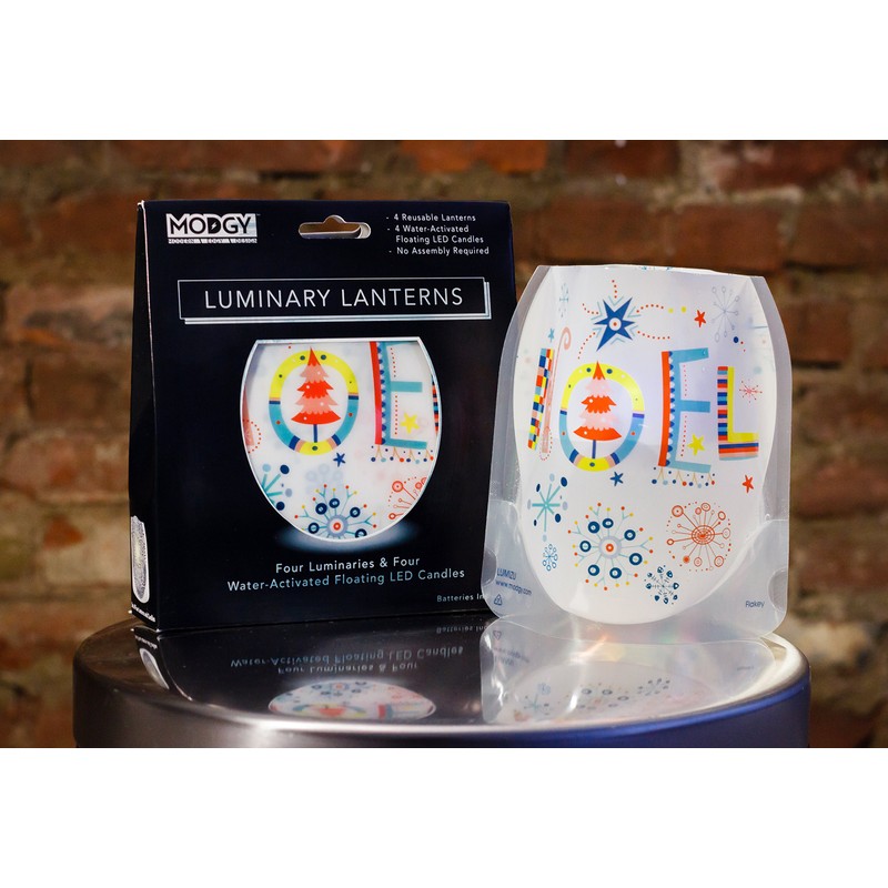 MODGY Luminary Lanterns, Christmas Candle Holders with Flameless Floating LED