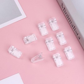 Wall Clips for Paper, Poster Hanging Clip, Poster Clips Hanging Sturdy and Durable, Transparent Plastic Sticky Clips for Posters, Photos, Tapestry, Home Office, School (Pack of 100)