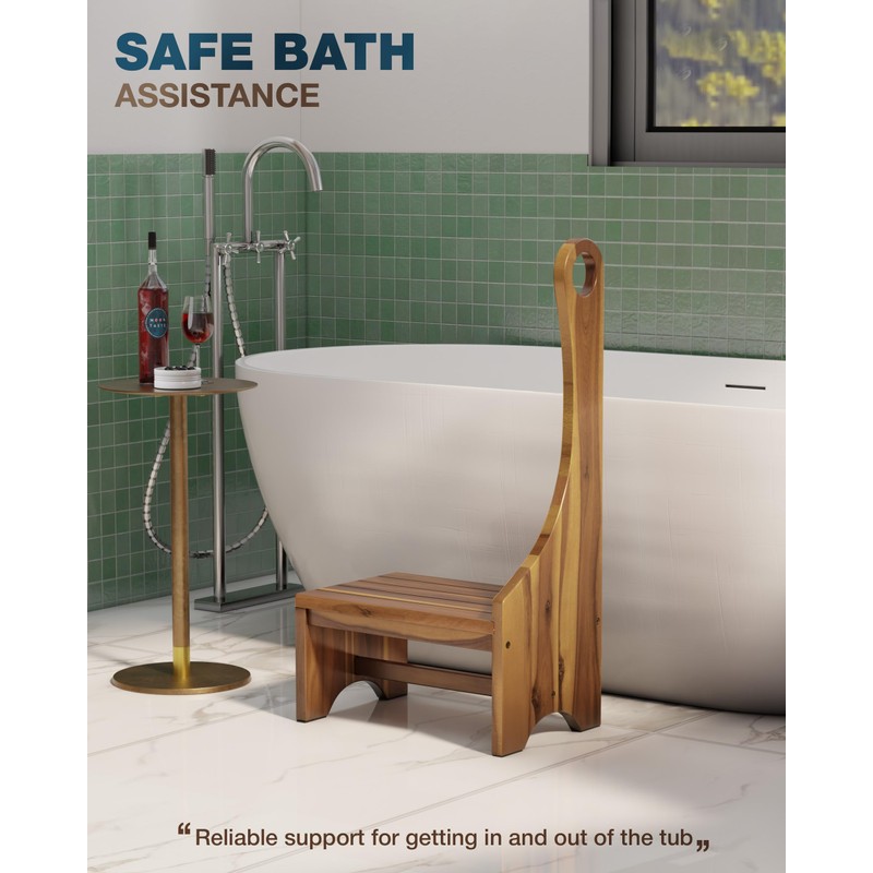 Premium Step Stool with Handle for Adults, Elderly & Seniors,