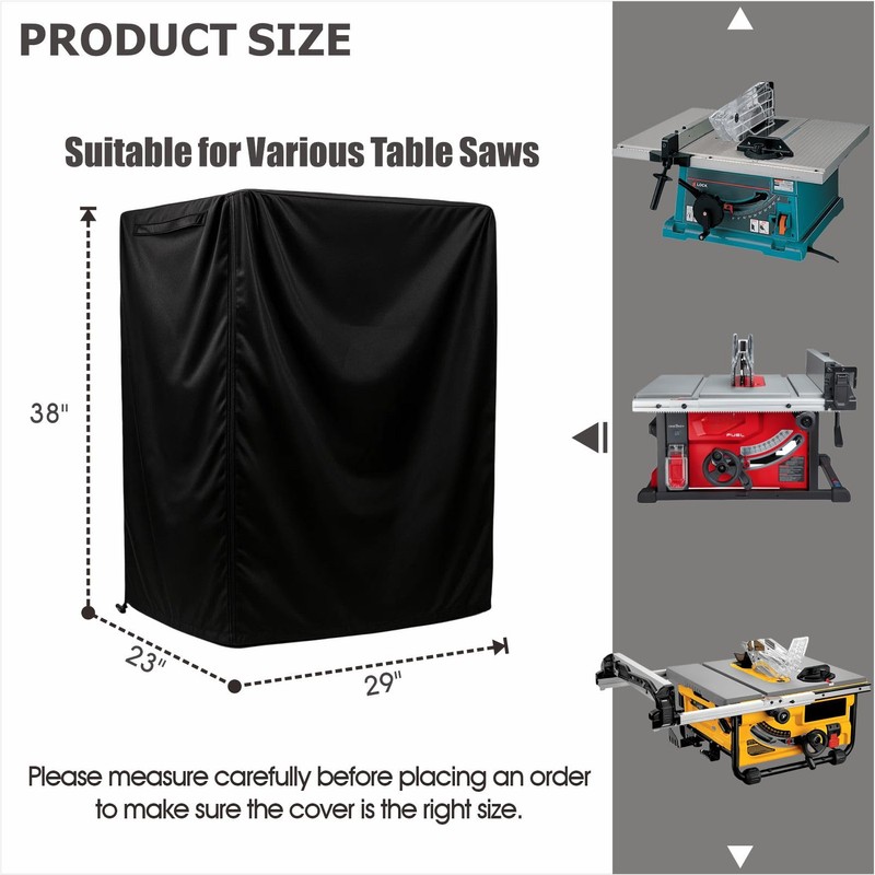 Table Saw Cover, Heavy Duty 420D Waterproof Dustproof Miter Saw