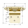 Ravinte 60 Packs (30 Pairs) 3/8" Inset Gold Cabinet Hinge,Self