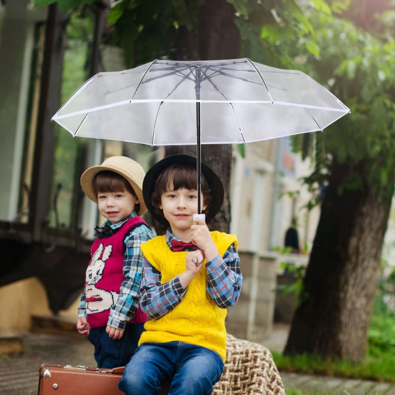 VALICLUD Folding Umbrella Automatic Transparent Umbrella Auto Open Foldable Umbrella