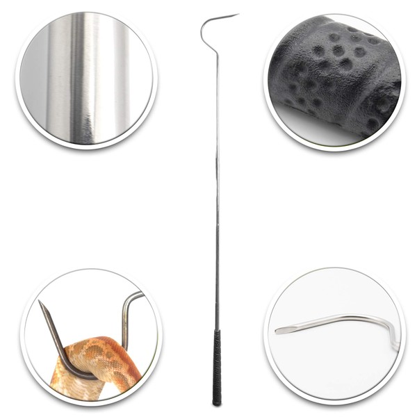 Cynamed Professional Stainless Steel Probe Snake Hook Reptile Catcher Stick